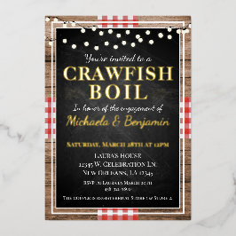 Crawfish Boil Lobster Rustikale Engagement Party Folieneinladung