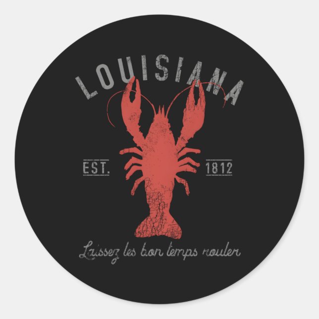 Crawfish Boil Louisiana Laissez Les Bon Temps Roul Runder Aufkleber (Vorderseite)