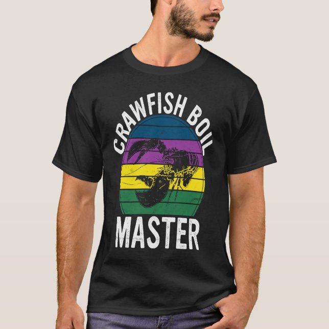 Crawfish Boil Master  Mardi Gras Masquerade Crab C T-Shirt (Vorderseite)
