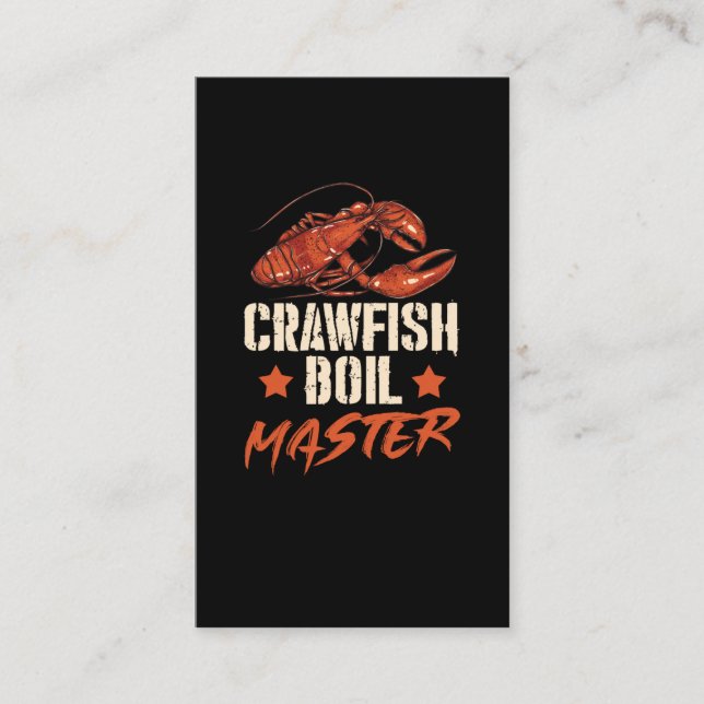 Crawfish Boil Master Sea Food Crayfish Cook Visitenkarte (Vorderseite)