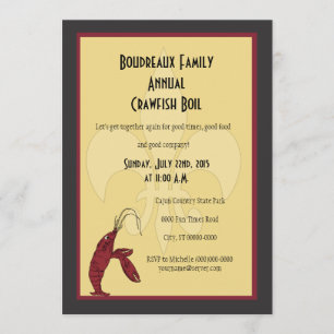 Crawfish Boil mit Einladungen zur Lilie