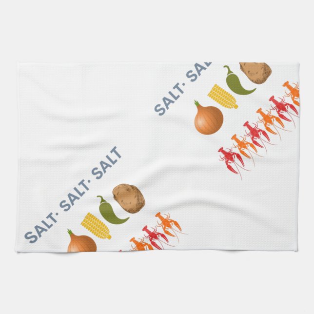 Crawfish Boil Recipe Geschirrtuch (Horizontal)