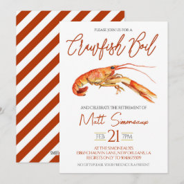 Crawfish Boil Retirement Party Einladung