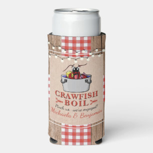 Crawfish Boil Rustikale Paare Engagement Partei Selters Dosenkühler