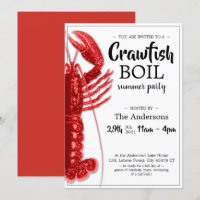 Crawfish Boil Schwarz-weiß Sommer Party