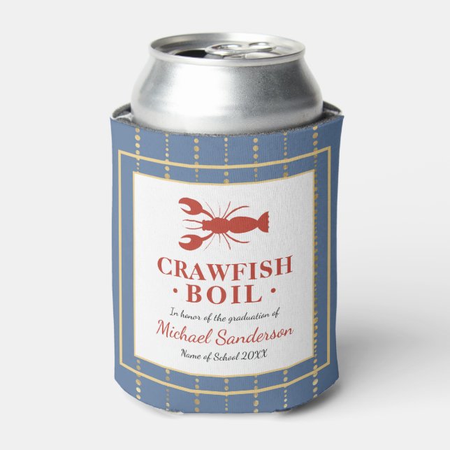 Crawfish Boil Seafood Blue Graduation Party Dosenkühler (Kanne Vorderseite)