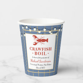 Crawfish Boil Seafood Blue Graduation Party Pappbecher