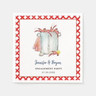 Crawfish Boil Seafood engagierte Partei Serviette