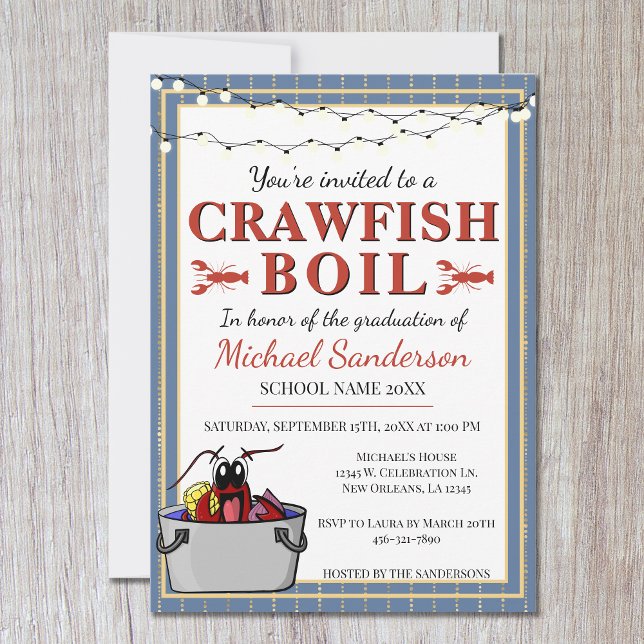 Crawfish Boil Special Event School Abschluss Einladung (Von Creator hochgeladen)