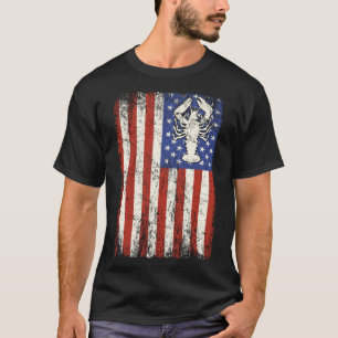 Crawfish Boil USA Flag American Crayfish Crew Fest T-Shirt
