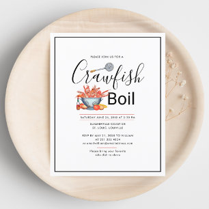 Crawfish Boil Wasserfarben Familie Cookout Einladu