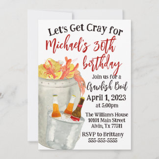 Crawfish Boil zum Geburtstag Einladung