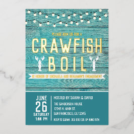 Crawfish Booking Special Event Blue Engagement Par Folieneinladung