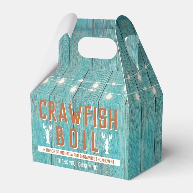 Crawfish Booking Special Event Blue Engagement Par Geschenkschachtel (Vorderseite)