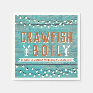 Crawfish Booking Special Event Blue Engagement Par Serviette