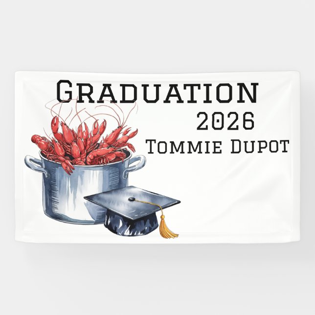 Crawfish & Caps: Ein gekochter Abschluss Banner (Horizontal)
