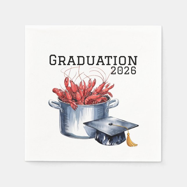 Crawfish & Caps: Ein gekochter Abschluss Serviette (Vorderseite)