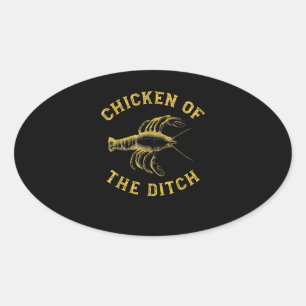 Crawfish Chicken Ditch Cajun Food Mudbag Geschenk Ovaler Aufkleber