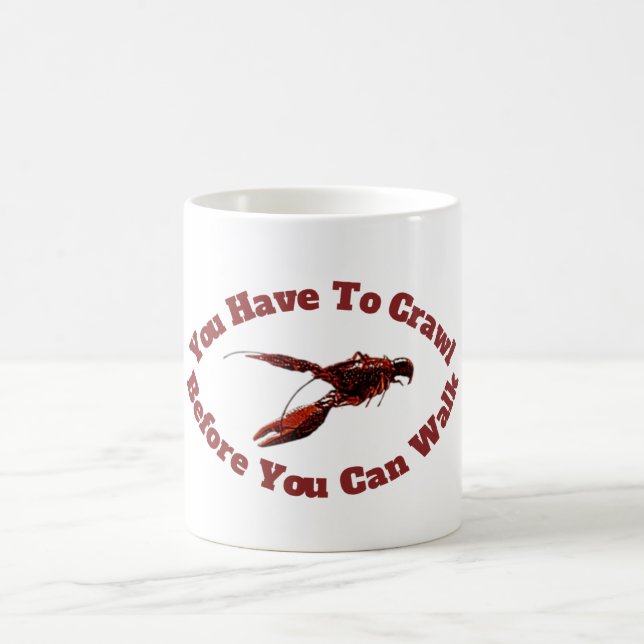 Crawfish Crawl vor dem Design Kaffeetasse (Mittel)