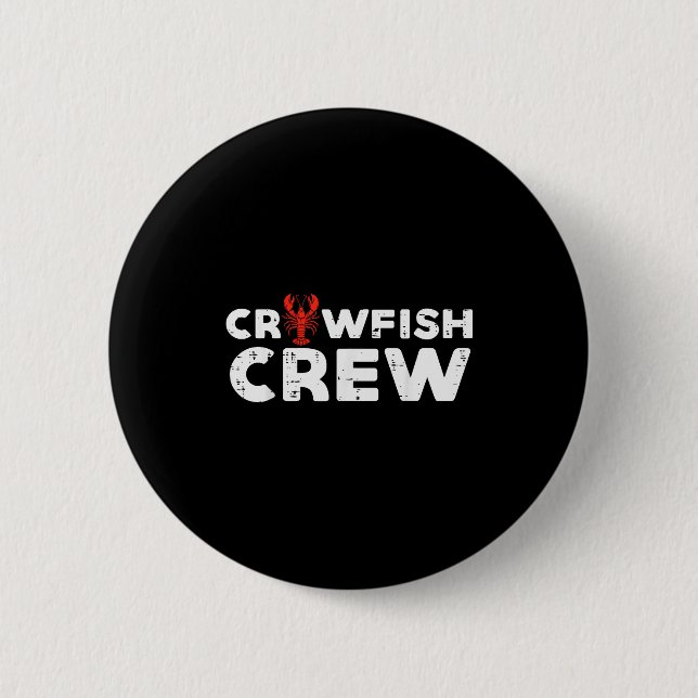 Crawfish Crew Funny Crayfish Cajun Matching Men Wo Button (Vorderseite)