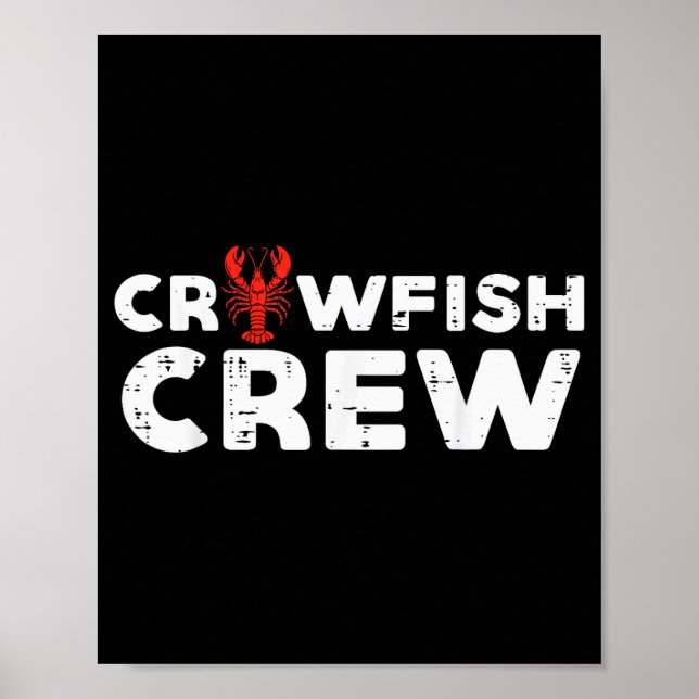 Crawfish Crew Funny Crayfish Cajun Matching Men Wo Poster (Vorne)