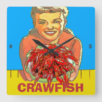 Crawfish Gal Clock,