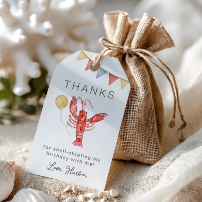 Crawfish-Geburtstagsfeier Geschenkanhänger (Von Creator hochgeladen)