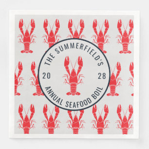 Crawfish-Kochfest Sommer-Meeresfrüchte-Party-Papie Serviette