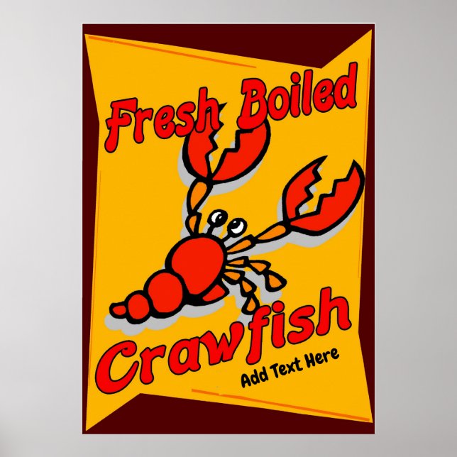 Crawfish Poster, frisch gekocht Poster (Vorne)