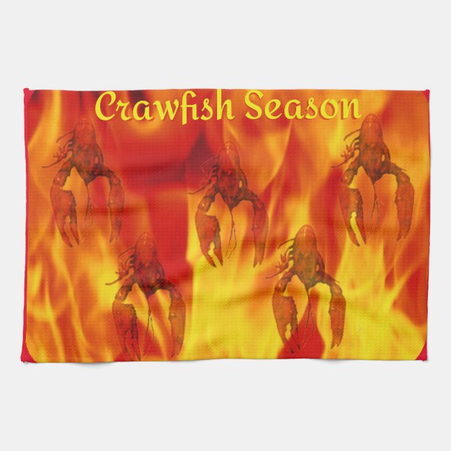 Crawfish-Saison Geschirrtuch (Horizontal)