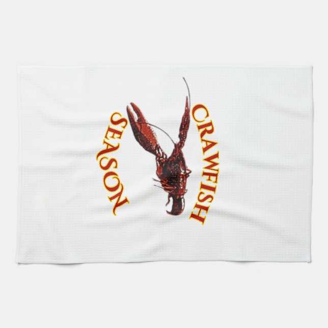 Crawfish-Saison Geschirrtuch (Horizontal)