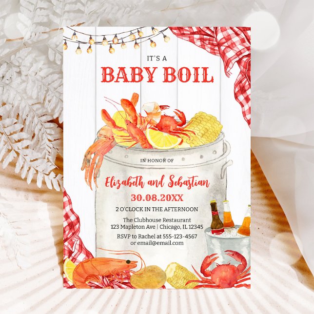 Crawfish Seafood Boil Baby Shower Invitation Einladung (Von Creator hochgeladen)