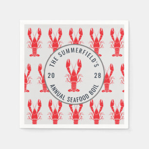 Crawfish Seafood Boil Summer Hummer Party Paper Serviette