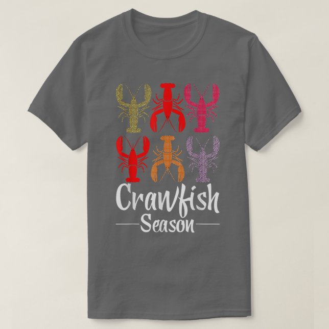 Crawfish Season Funny Crayfish Leopard T-Shirt (Design vorne)