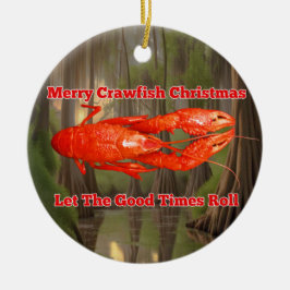 Crawfish Weihnachtskarte Keramik Ornament