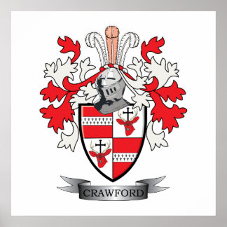 Crawford Familienwappen Coat of Arms Poster