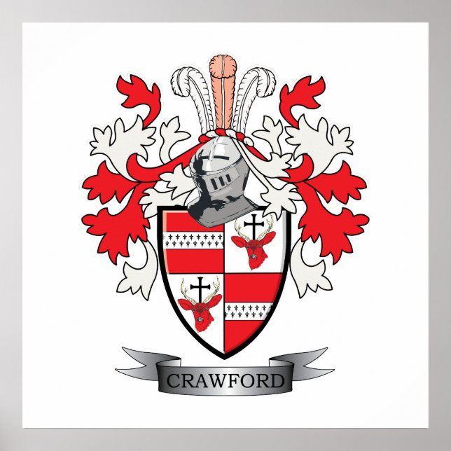 Crawford Familienwappen Coat of Arms Poster (Vorne)