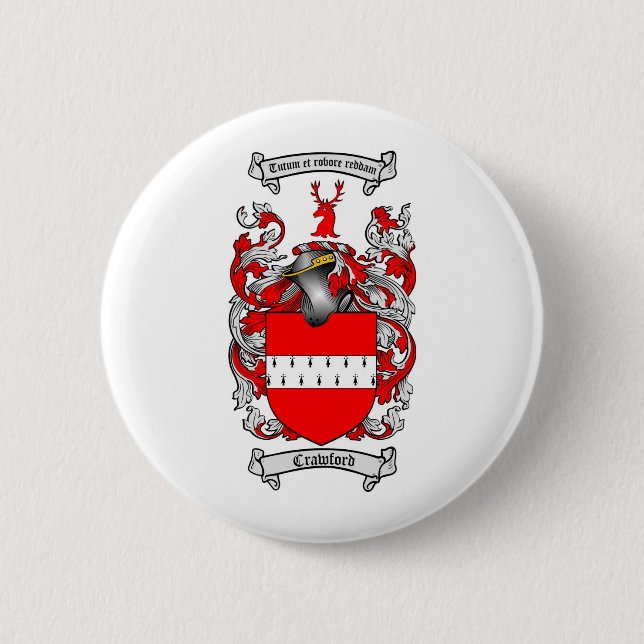 CRAWFORD-FAMILIENWAPPEN - CRAWFORD-WAPPEN BUTTON (Vorderseite)