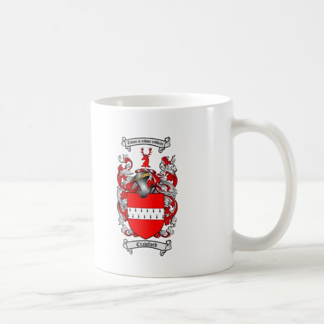 CRAWFORD-FAMILIENWAPPEN - CRAWFORD-WAPPEN KAFFEETASSE (Rechts)