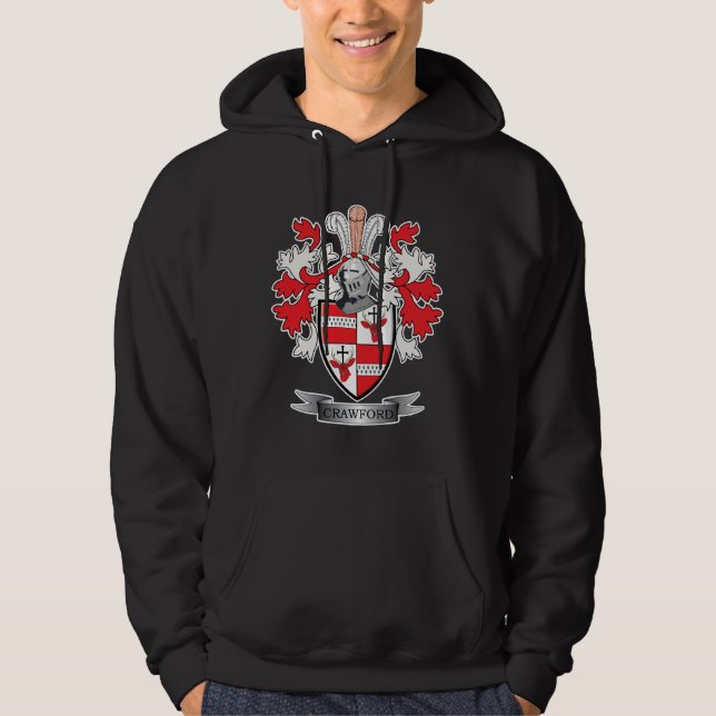 Crawford-Familienwappen-Wappen Hoodie (Vorderseite)