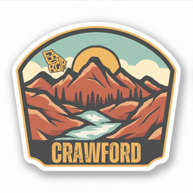 Crawford, Georgien Aufkleber (Vorderseite)
