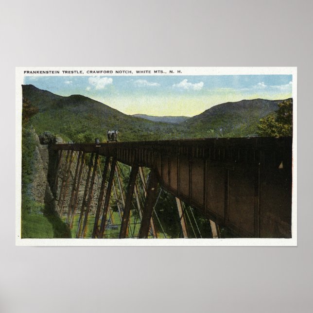 Crawford Notch View von Frankenstein Trestle Poster (Vorne)