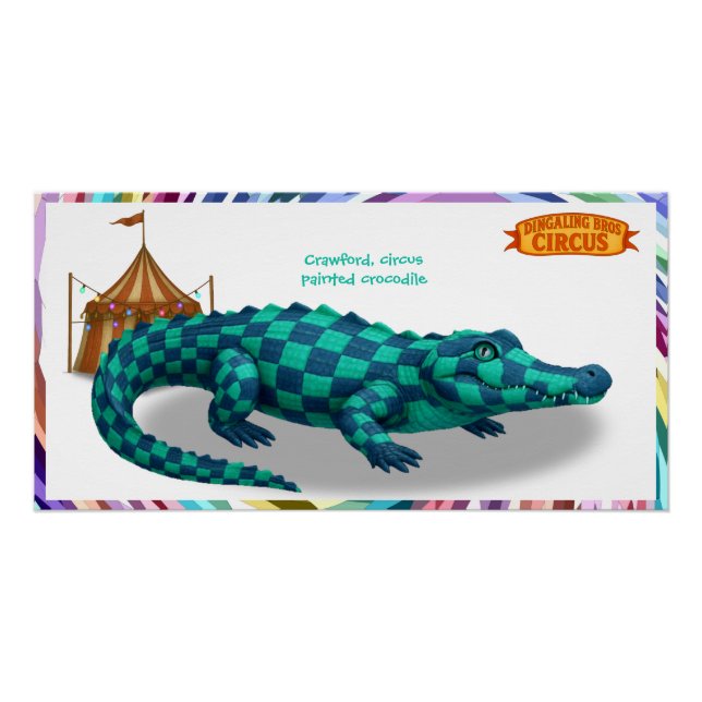 Crawford, painted circus crocodile poster (Vorderseite)
