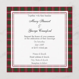 Crawford Scottish Wedding Square Einladung