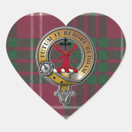 Crawford Tartan & Abzeichen Herz-Aufkleber