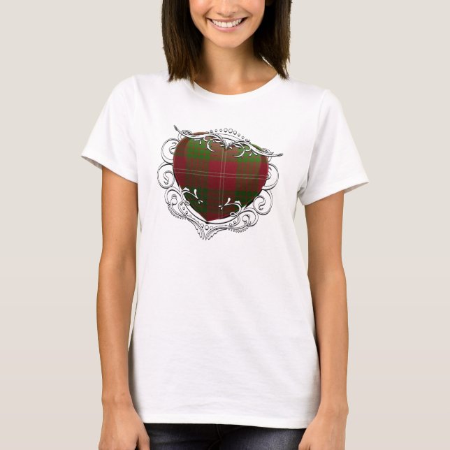 Crawford Tartan Herz T-Shirt (Vorderseite)