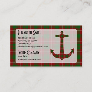 Crawford Tartan Kariert Anchor Visitenkarte