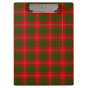 Crawford-Tartan rot grün kariert Klemmbrett