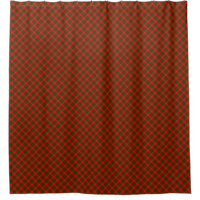 Crawford tartan rot kariert duschvorhang (Vorderseite)