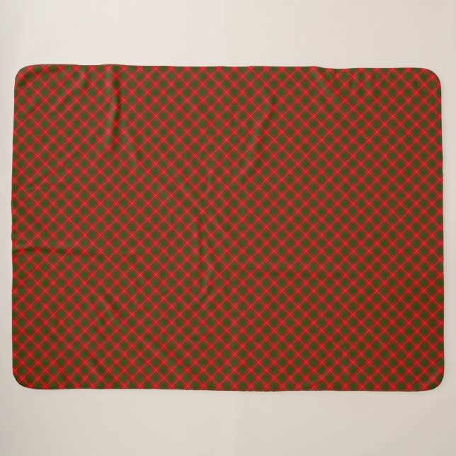 Crawford tartan rot kariert sherpadecke (Vorderseite (Horizontal))